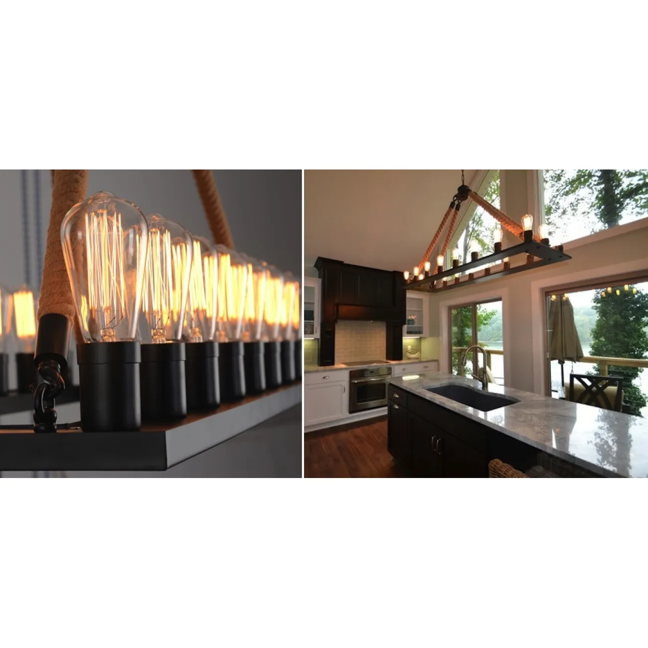 Люстра Square Large Loft Rope Light от LaLume