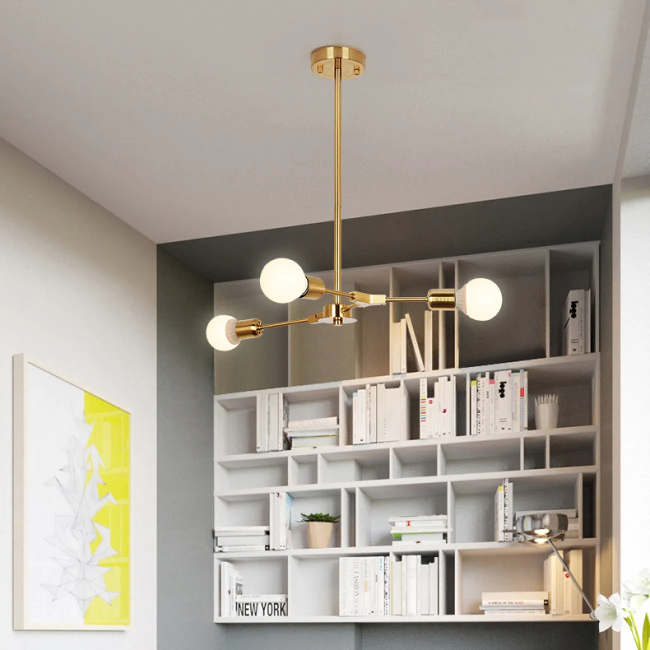 Люстра на штанге LATE D55 Black от ImperiumLoft