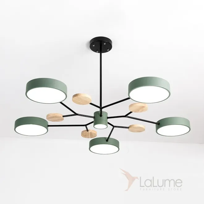 Люстра на штанге MEADE 6 lamps Green от ImperiumLoft Люстра на штанге MEADE 6 lamps Green от ImperiumLoft