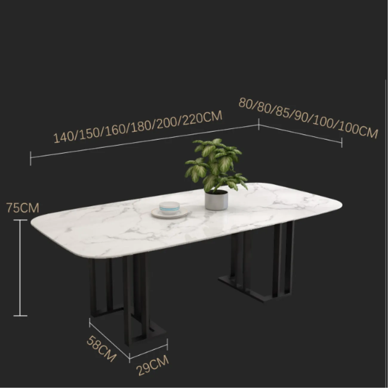 Дизайнерский обеденный стол LaLume-AZ00376 Дизайнерский обеденный стол LaLume-AZ00376