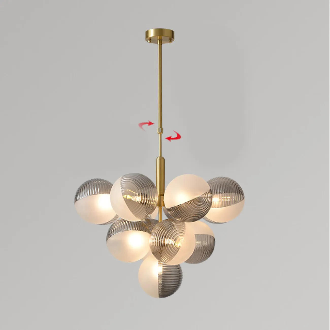 Потолочная люстра WALTON MORE D38 Grey от ImperiumLoft Потолочная люстра WALTON MORE D38 Grey от ImperiumLoft