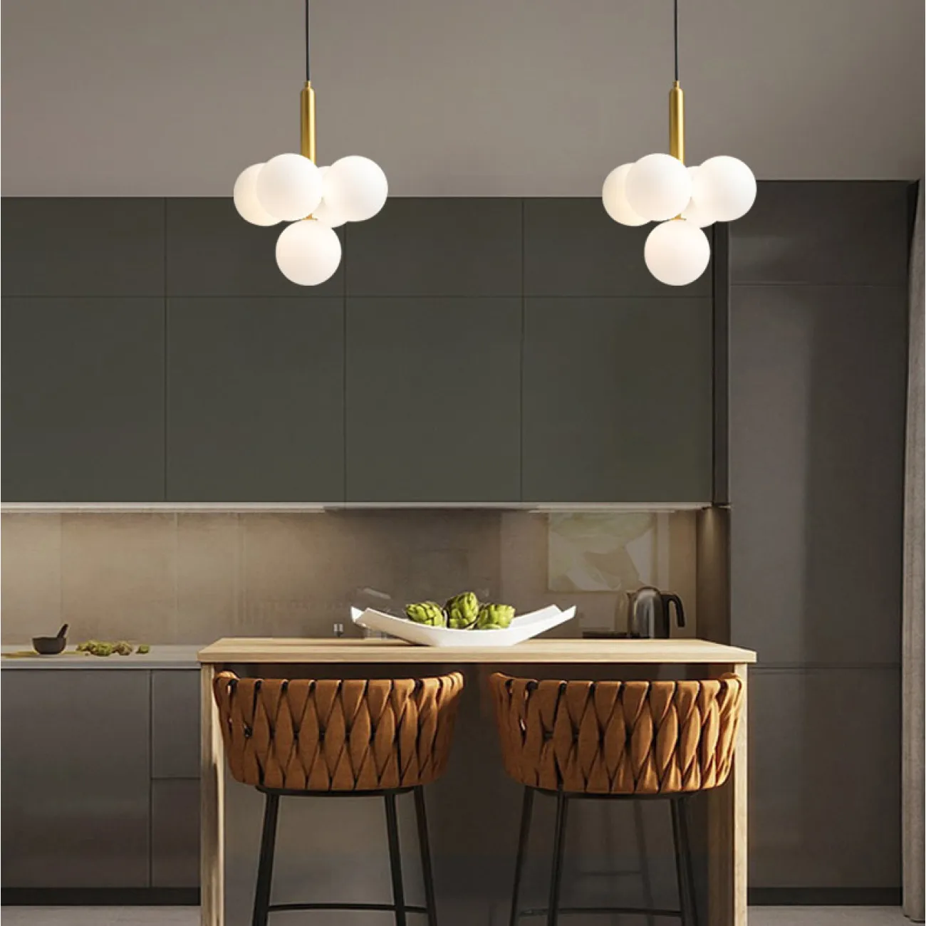 Потолочная люстра WALTON MORE D38 Grey от ImperiumLoft Потолочная люстра WALTON MORE D38 Grey от ImperiumLoft