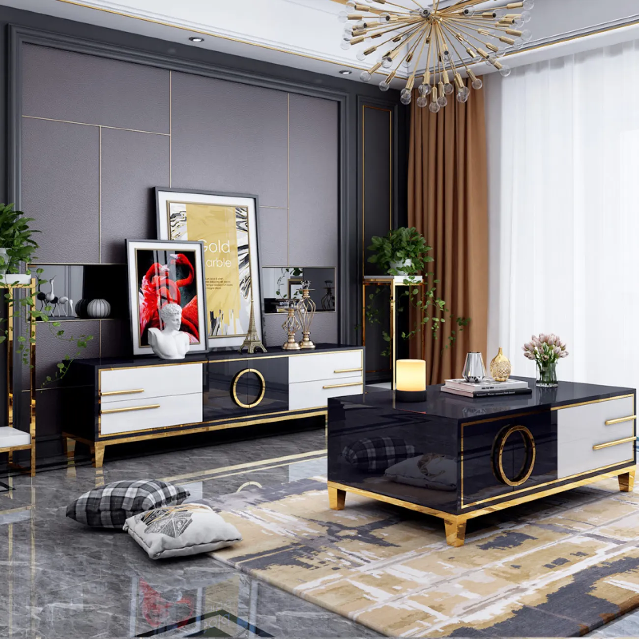 Дизайнерский журнальный столик LaLume-AP00213 Дизайнерский журнальный столик LaLume-AP00213