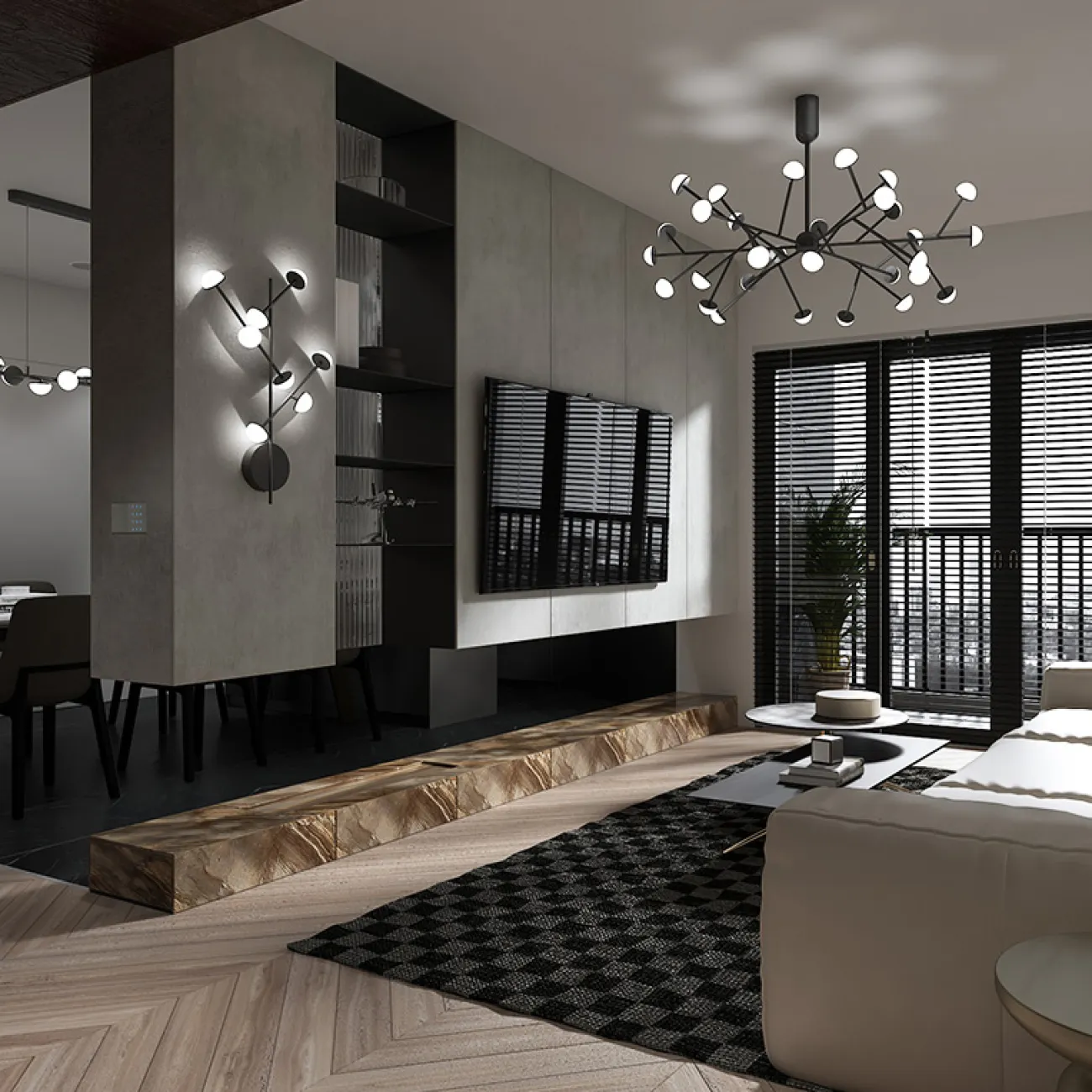 Настенный светильник HILVI WALL L48 Black от ImperiumLoft