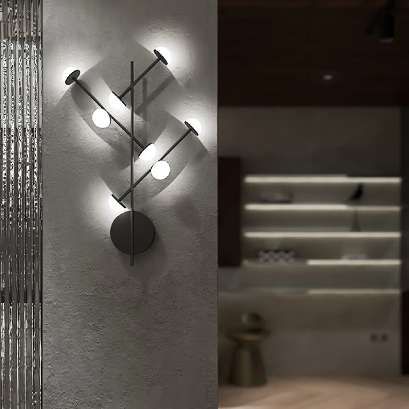 Настенный светильник HILVI WALL L48 Black от ImperiumLoft