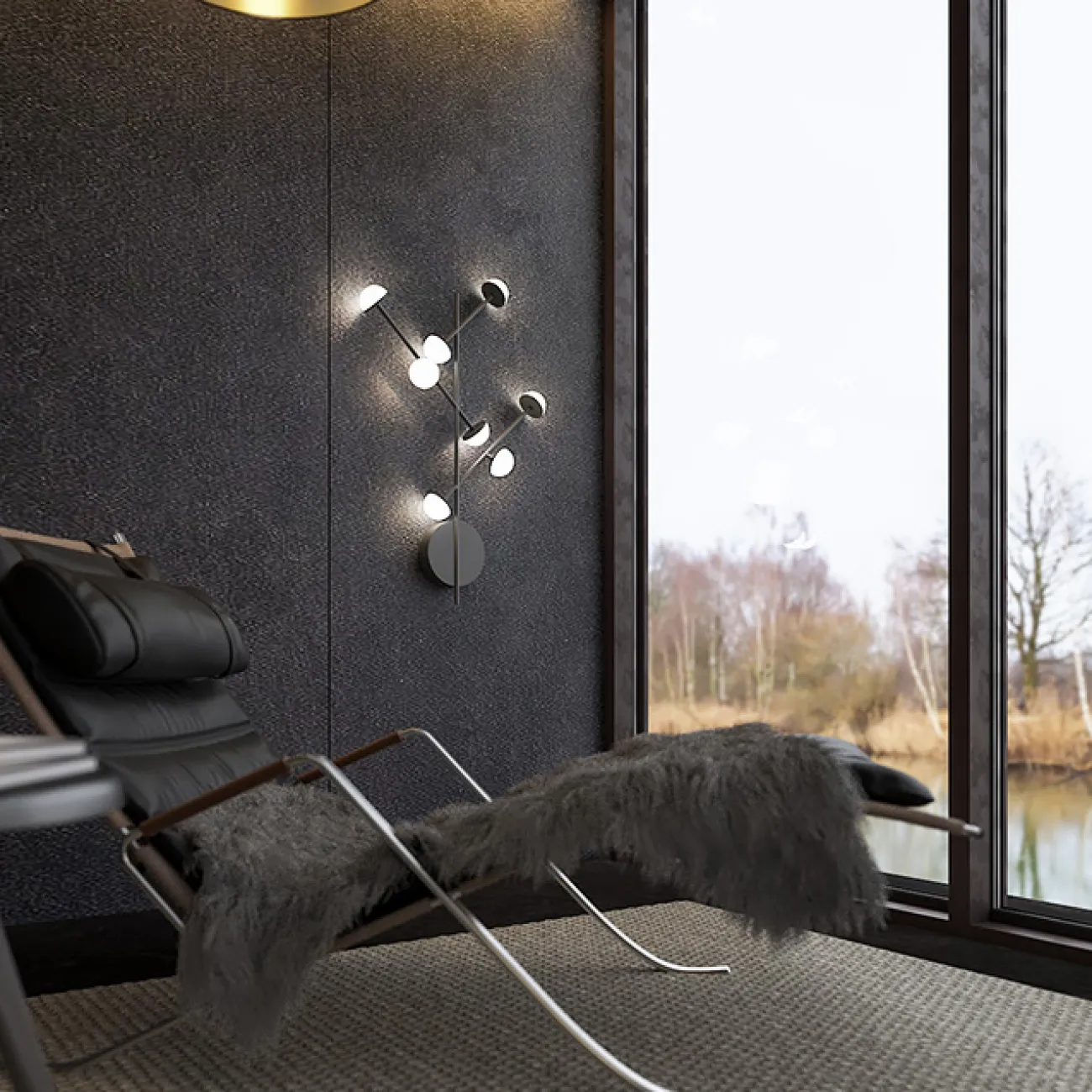 Настенный светильник HILVI WALL L48 White от ImperiumLoft