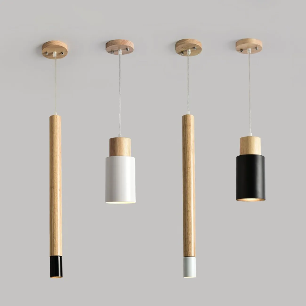 Подвесной светильник PIPE WOOD SHORT от ImperiumLoft