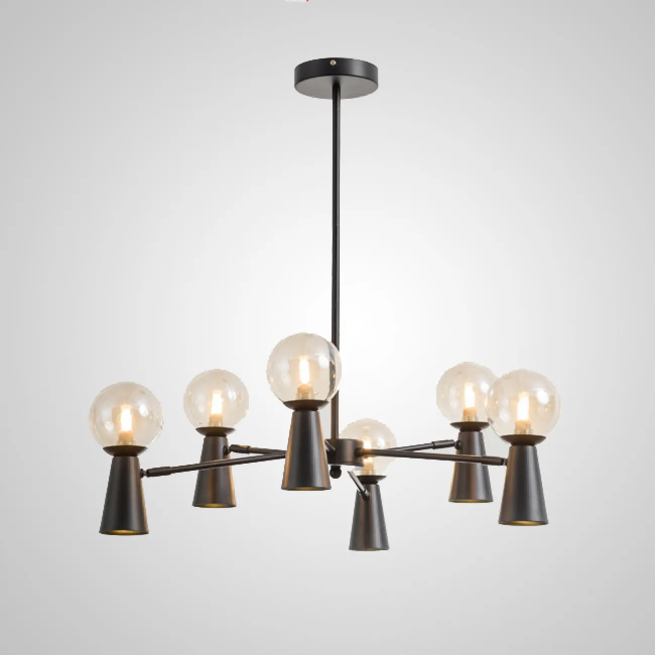 Потолочная люстра ABELINA L20 Black Amber от ImperiumLoft