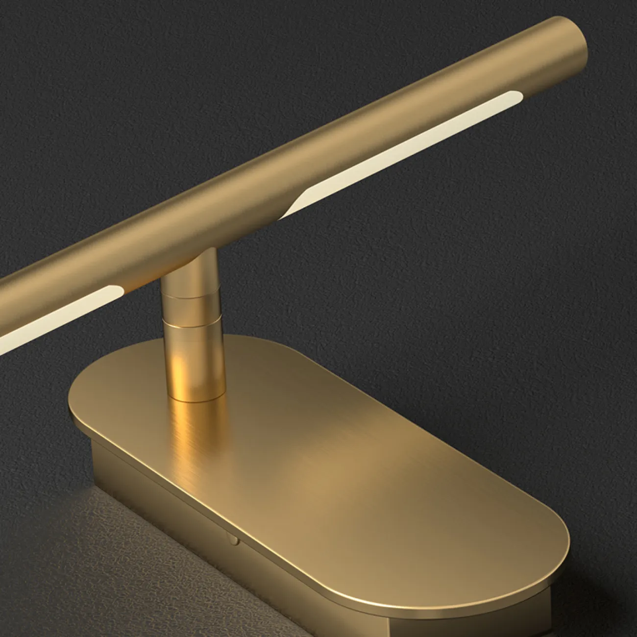 Серия настенных светильников с двумя вытянутыми LED-панелями на внутренней стороне поворотного трубчатого корпуса из латуни VIRGINIA H120 Black Серия настенных светильников с двумя вытянутыми LED-панелями на внутренней стороне поворотного трубчатого корпуса из латуни VIRGINIA H120 Black