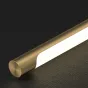 Серия настенных светильников с двумя вытянутыми LED-панелями на внутренней стороне поворотного трубчатого корпуса из латуни VIRGINIA H80 Brass