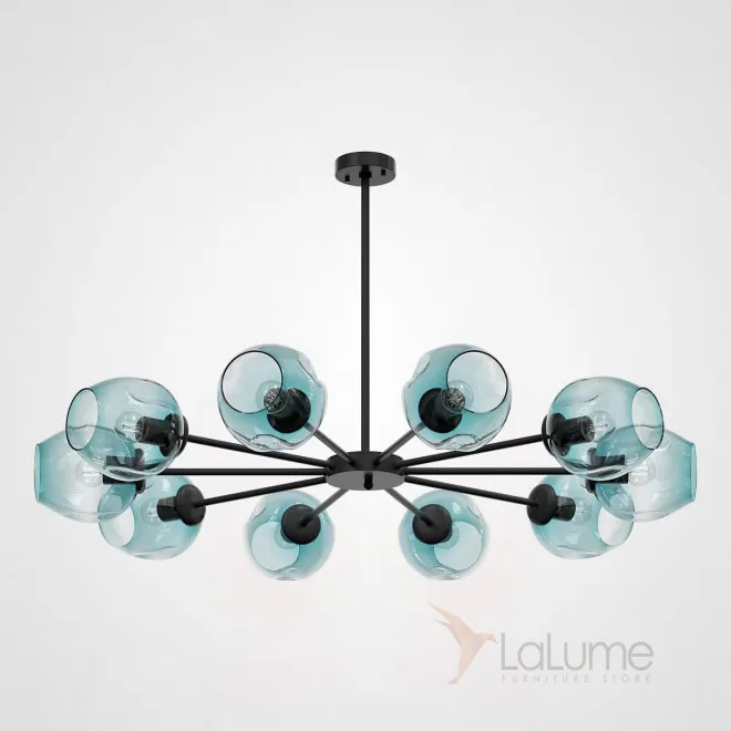 Люстра на штанге MARINE B 12 lamps Black/Blue от ImperiumLoft