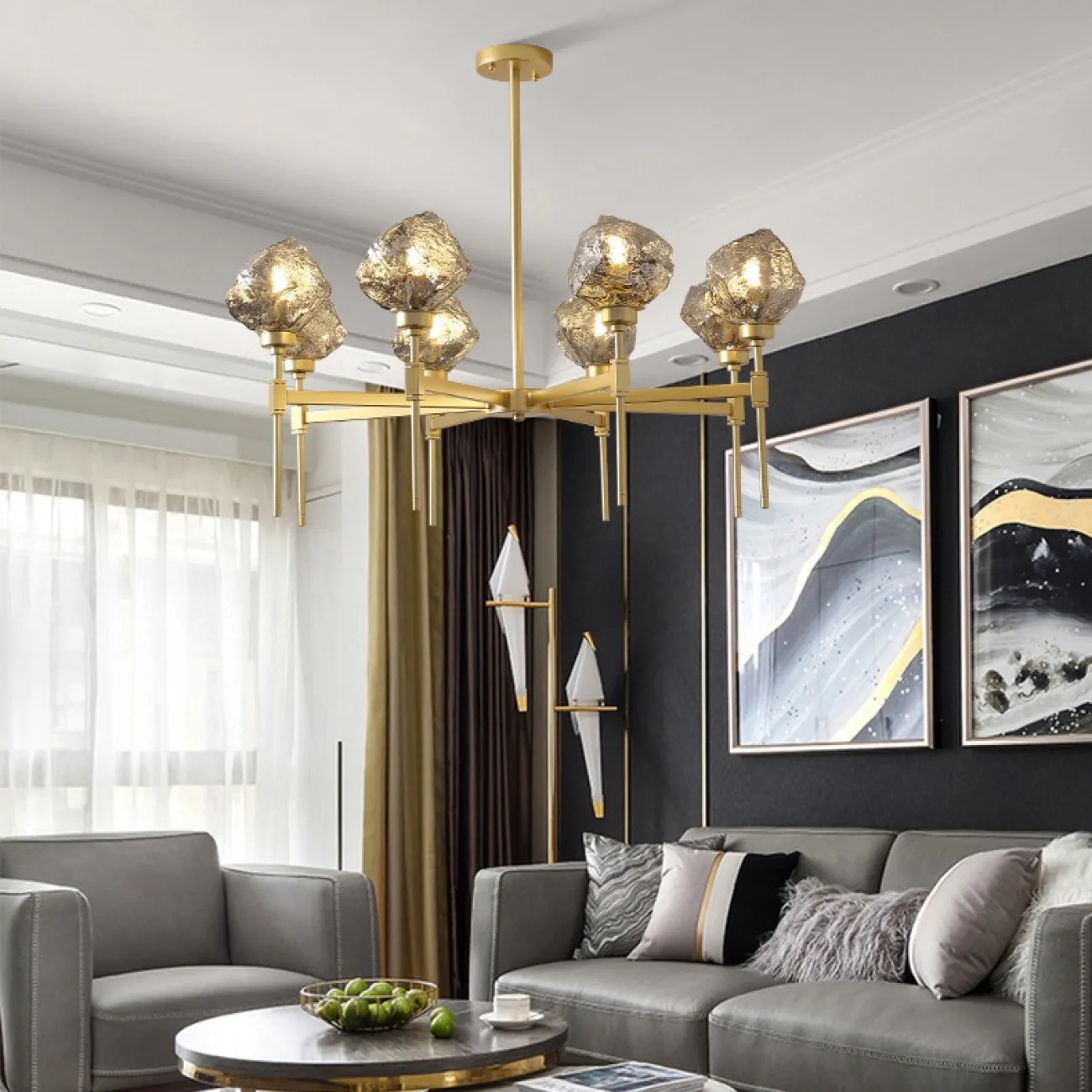 Подвесная люстра TORCH 6 Дымчатый от ImperiumLoft