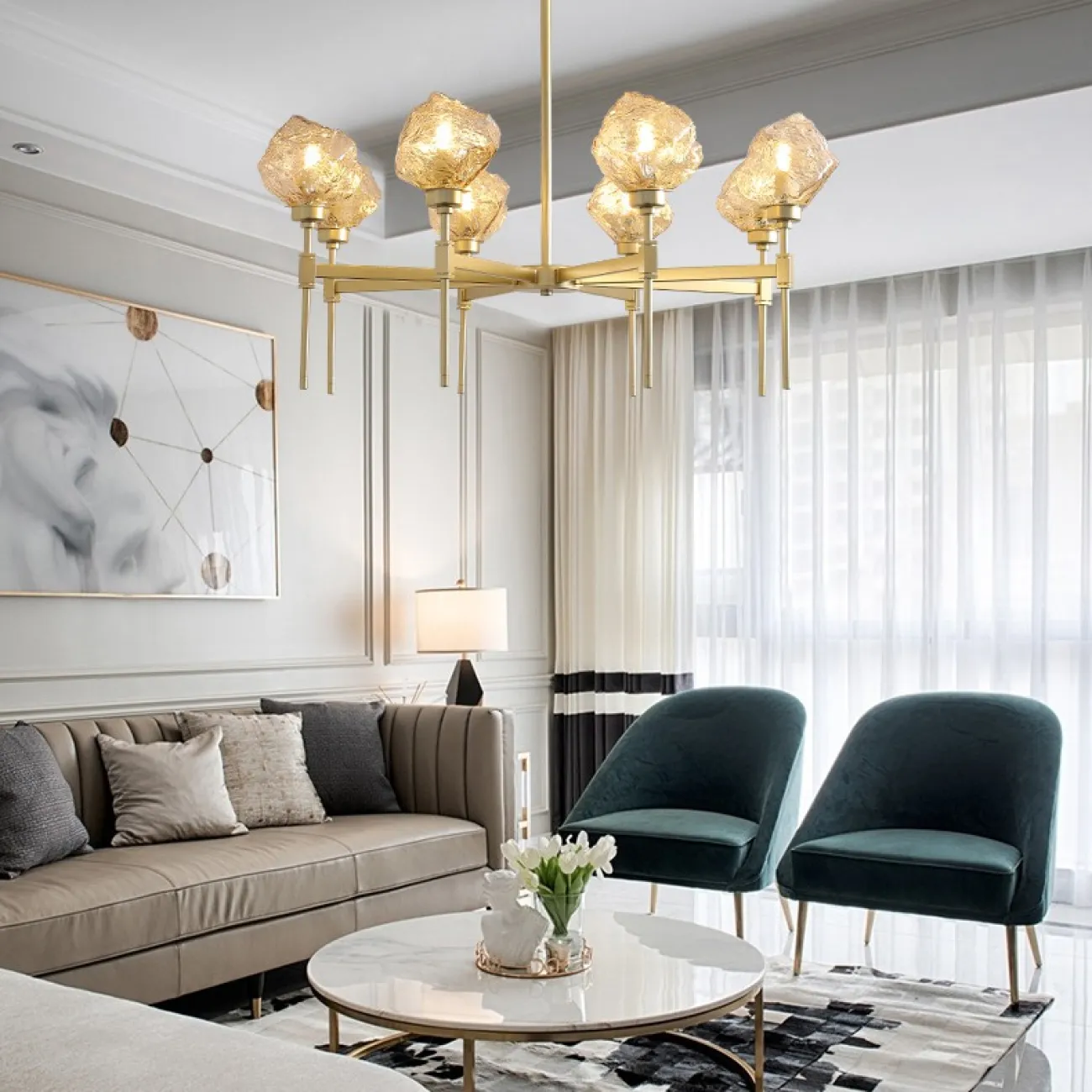 Подвесная люстра TORCH 6 Дымчатый от ImperiumLoft