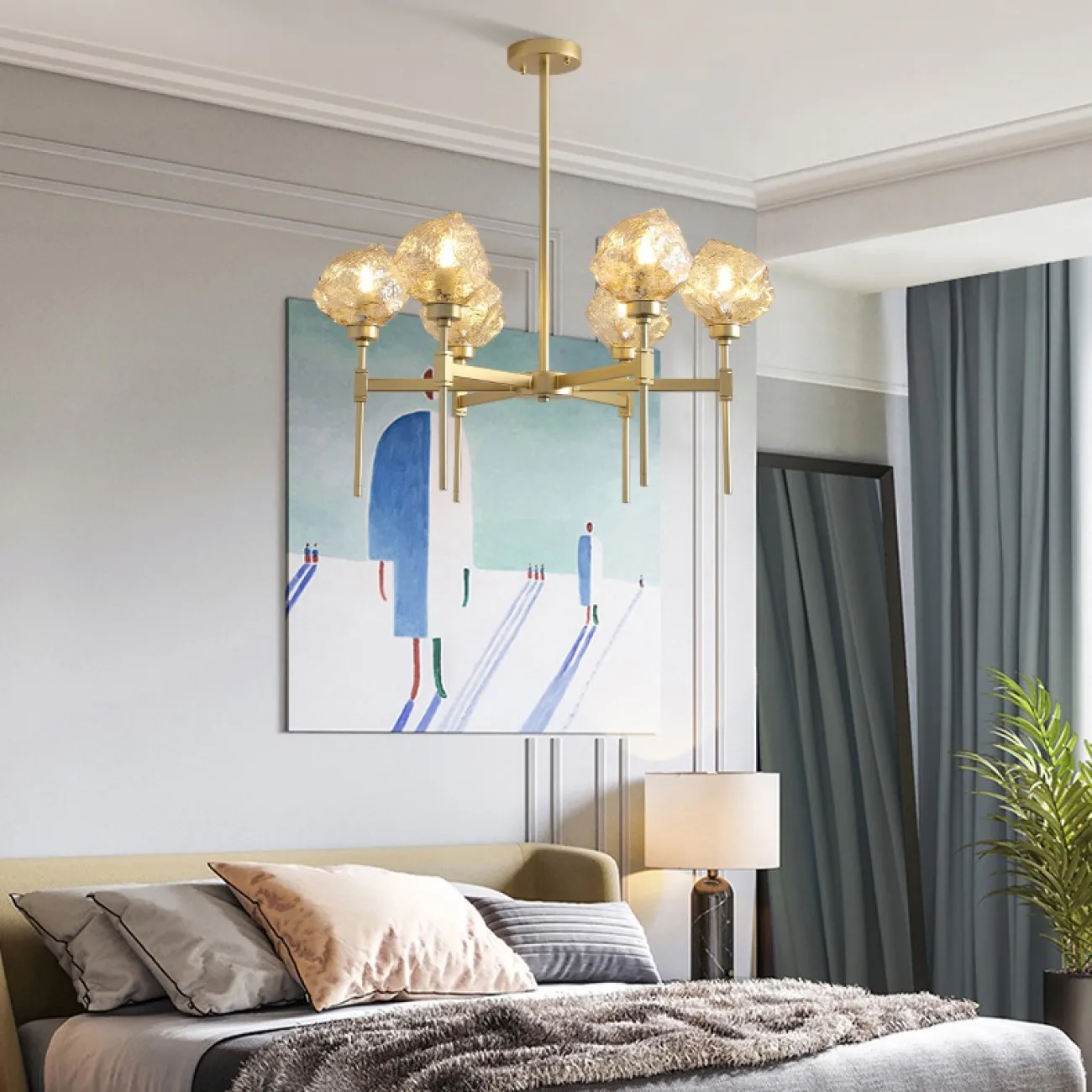 Подвесная люстра TORCH 6 Дымчатый от ImperiumLoft