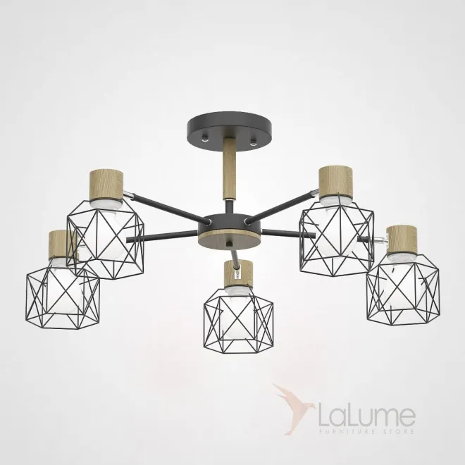 Потолочная люстра CORF B3 Black 5 lamps от ImperiumLoft Потолочная люстра CORF B3 Black 5 lamps от ImperiumLoft