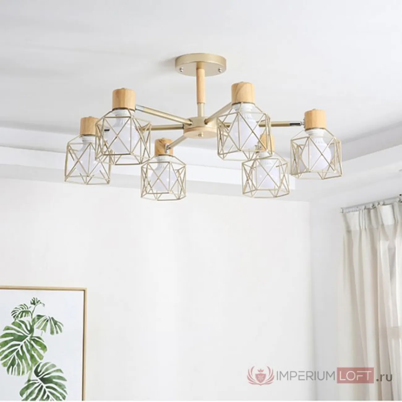 Потолочная люстра CORF B3 Gray 8 lamps от ImperiumLoft