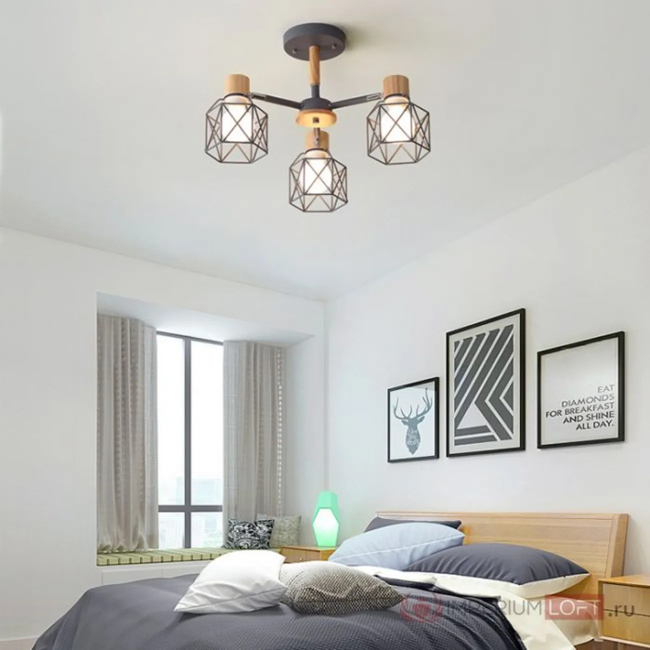 Потолочная люстра CORF B3 Gray 8 lamps от ImperiumLoft