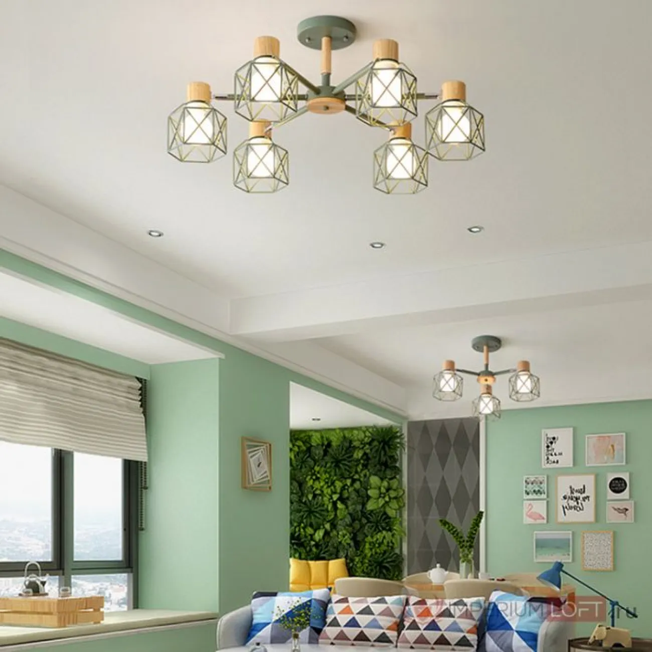 Потолочная люстра CORF B3 Gray 8 lamps от ImperiumLoft
