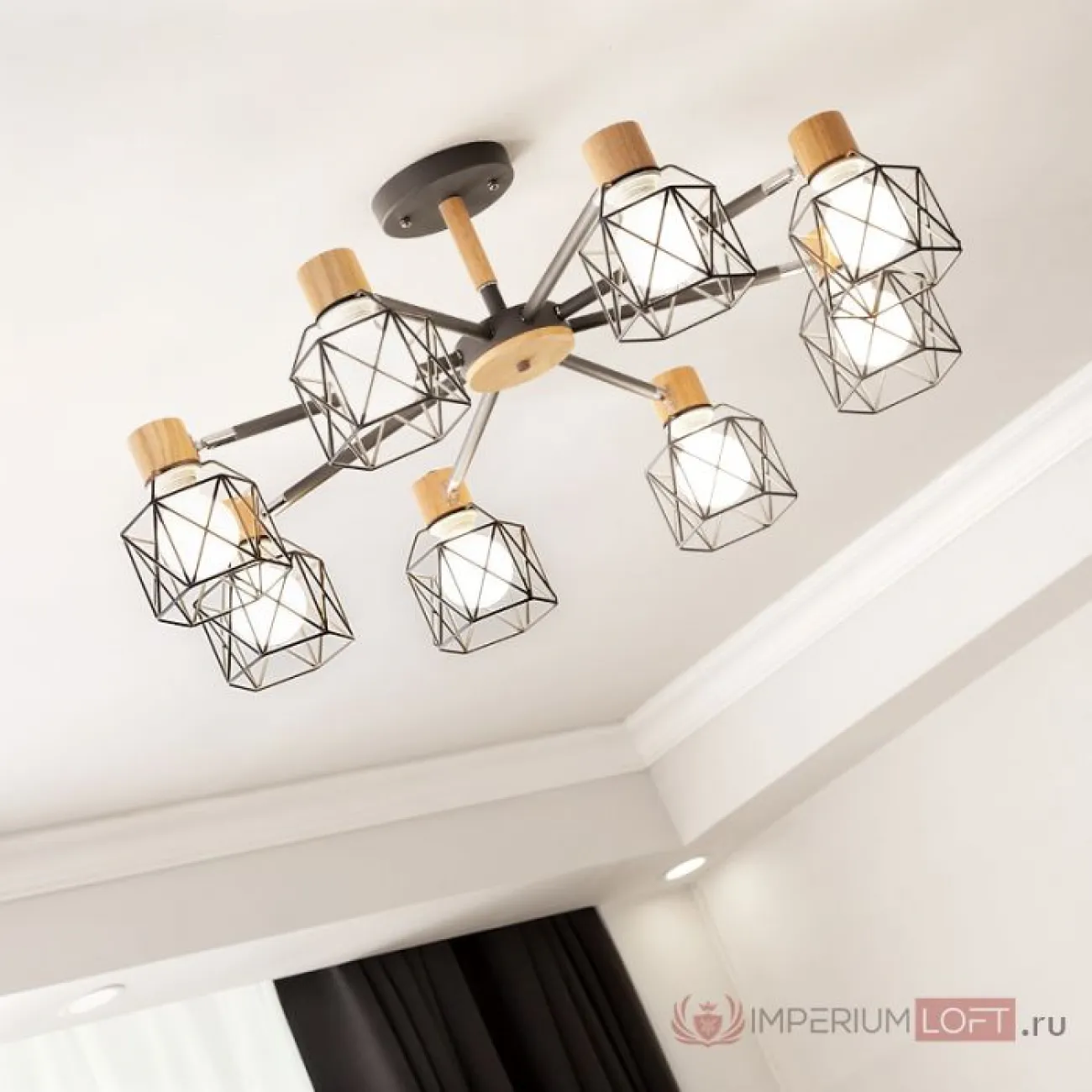 Потолочная люстра CORF B3 Gray 8 lamps от ImperiumLoft