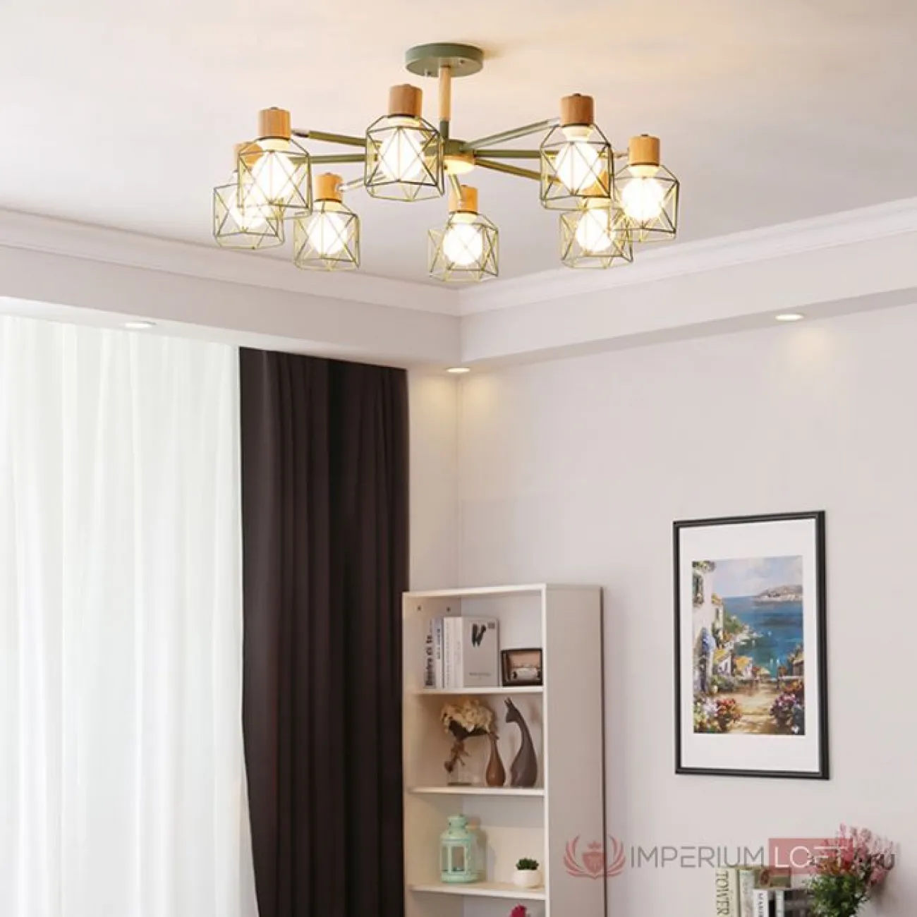 Потолочная люстра CORF B3 Gray 8 lamps от ImperiumLoft