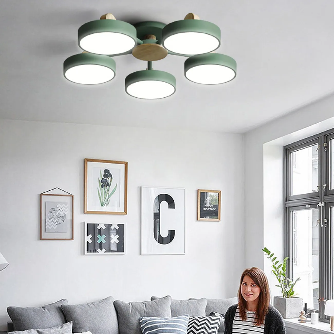 Потолочная люстра MOVE 8 Gray от ImperiumLoft Потолочная люстра MOVE 8 Gray от ImperiumLoft