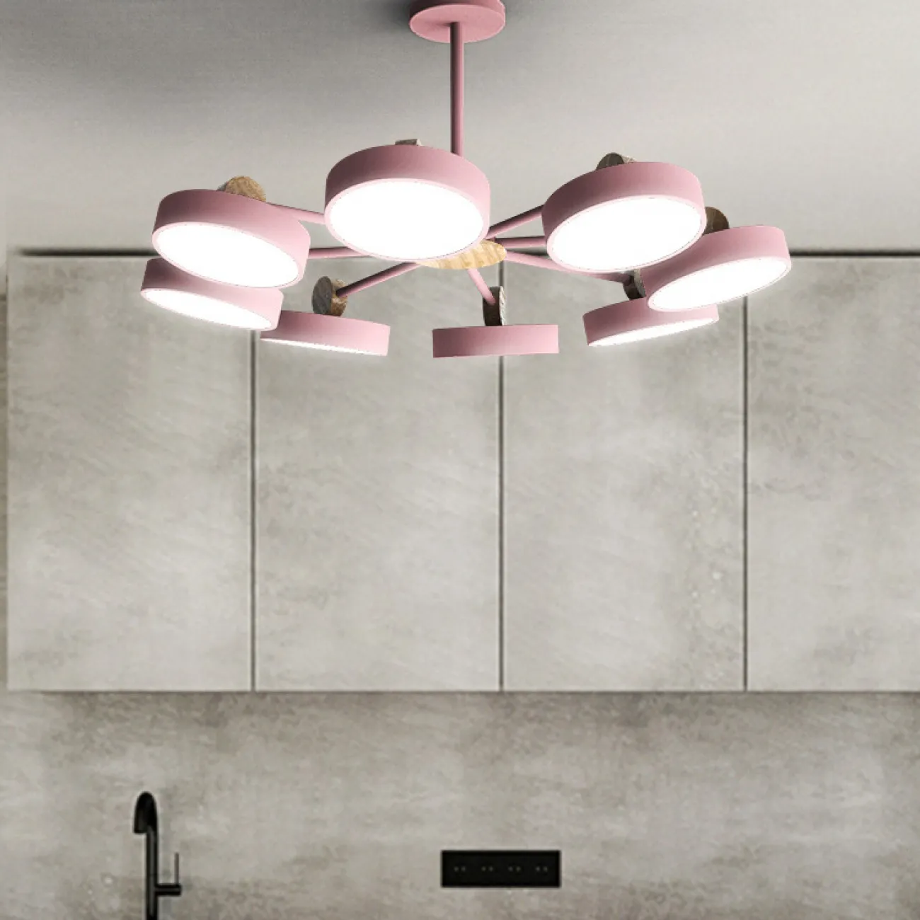 Потолочная люстра MOVE 8 Pink от ImperiumLoft