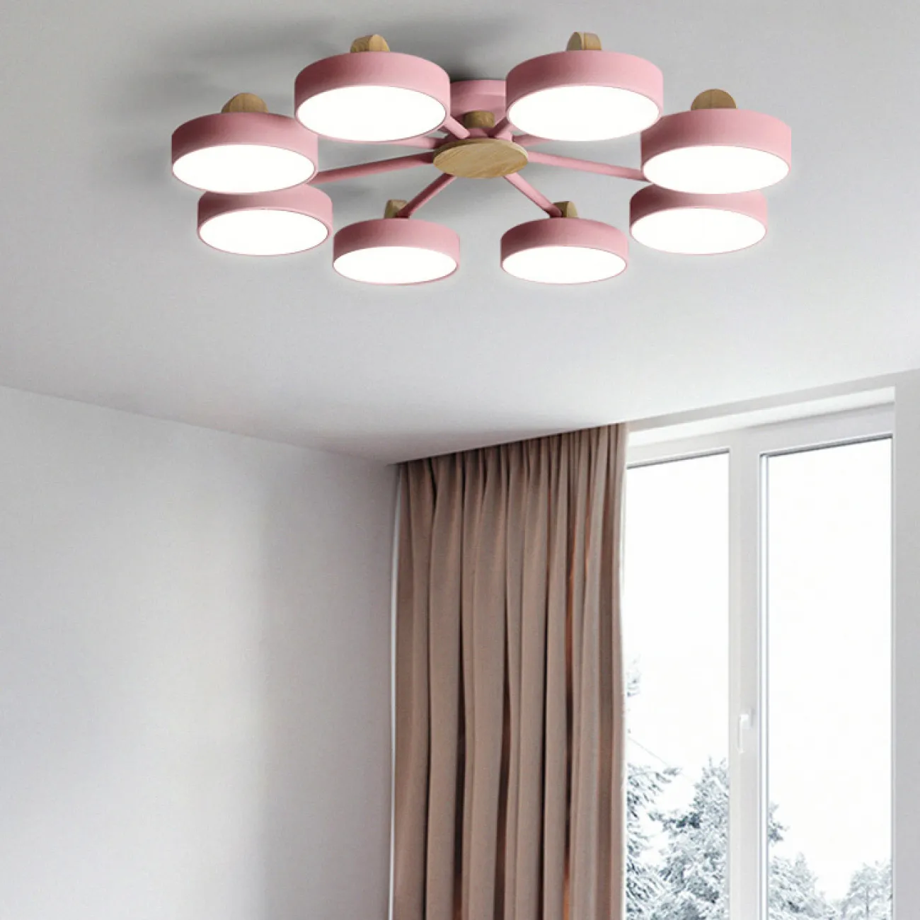 Потолочная люстра MOVE 8 Pink от ImperiumLoft