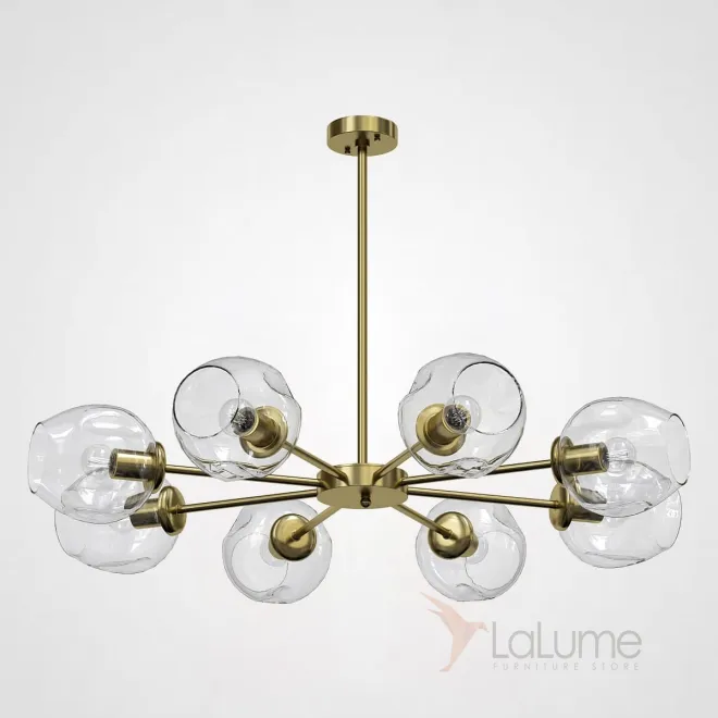 Люстра на штанге MARINE B 8 Gold/Transparent от ImperiumLoft