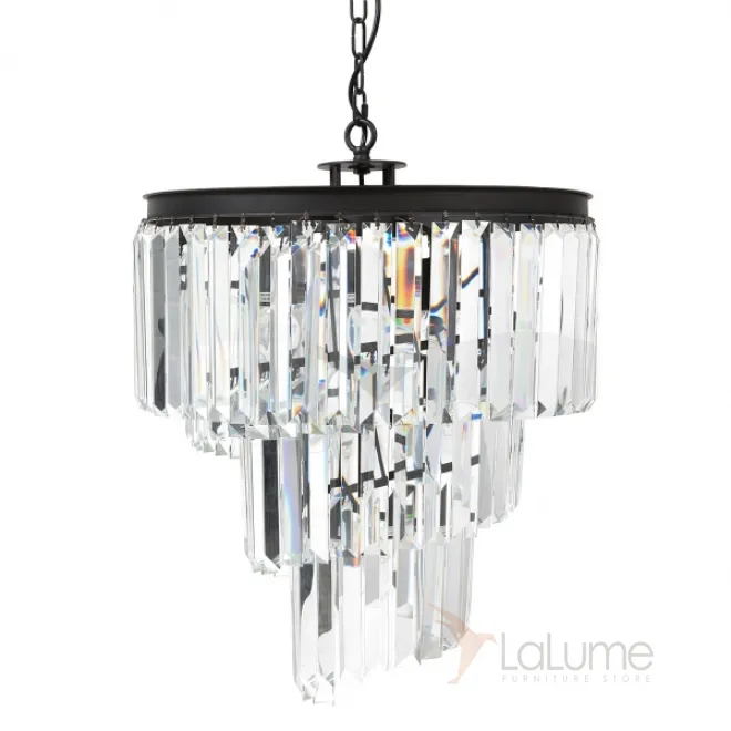 Люстра RH 1920s Odeon Clear Glass Spiral Chandelier - 3 rings от LaLume