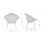 Кресло Bertoia Diamond Chair designed by Harry Bertoia	 in 1952 от LaLume
