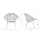 Кресло Bertoia Diamond Chair designed by Harry Bertoia	 in 1952 от LaLume