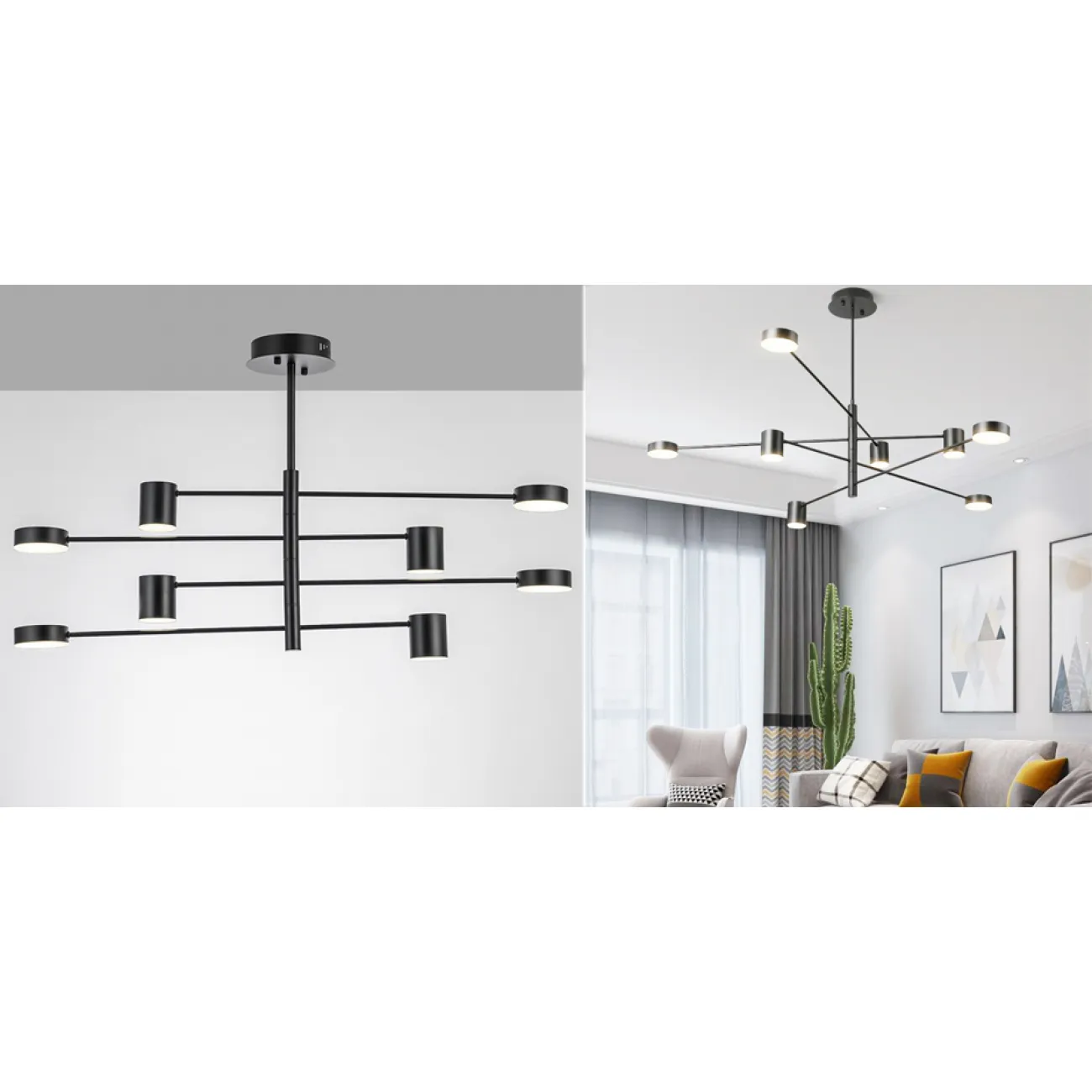 Светильник LED Lighting Black 8 lampholders
