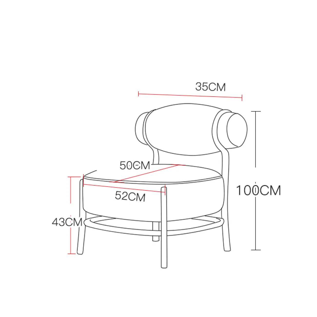 Дизайнерское кресло LaLume – KK00112 Дизайнерское кресло LaLume – KK00112
