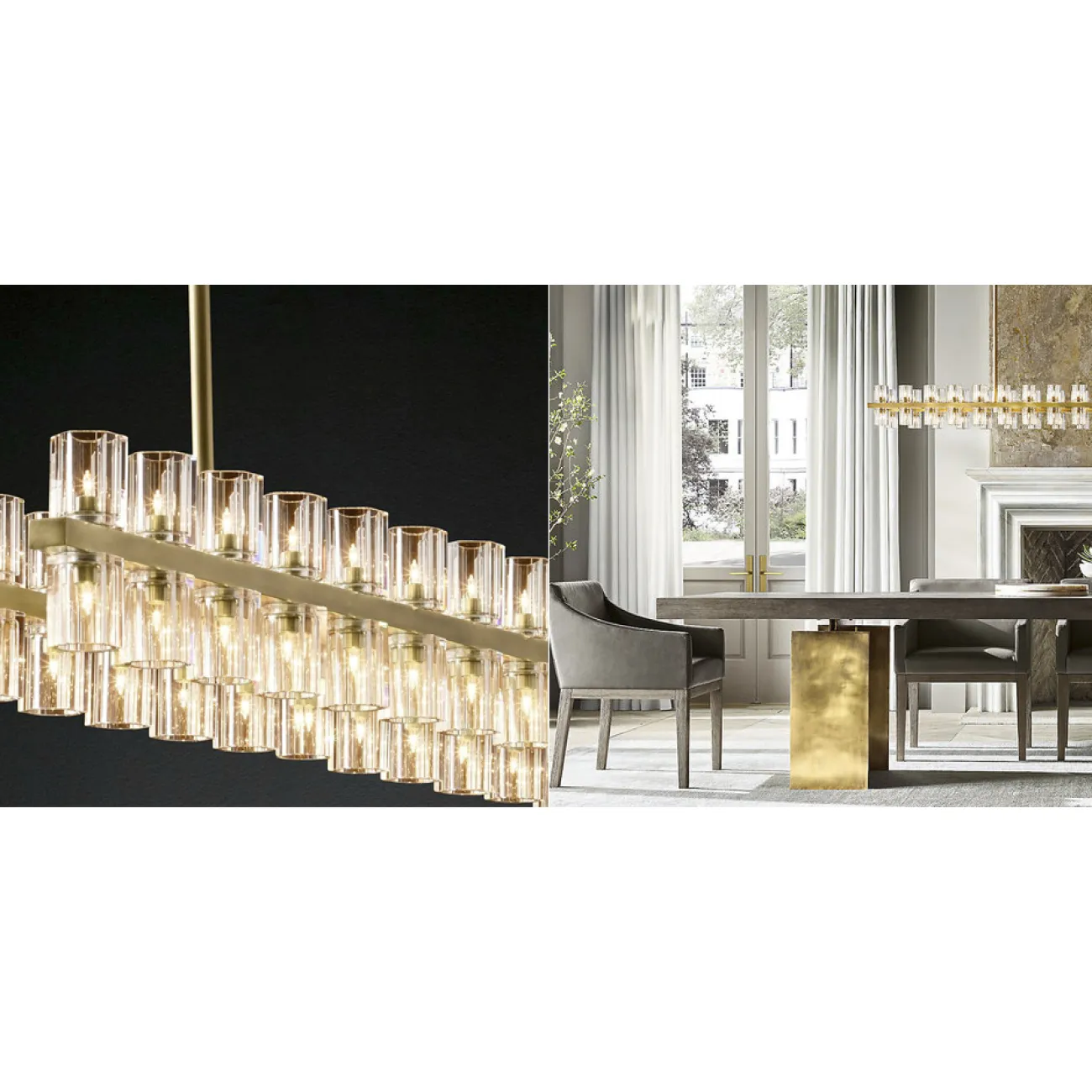 Люстра Restoration Hardware Arcachon Linear Chandelier