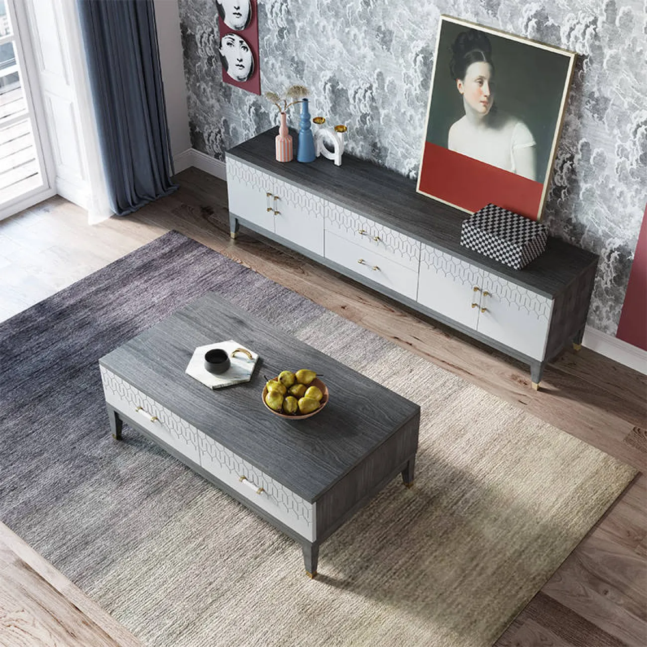 Дизайнерский журнальный столик - LaLume-AP00349