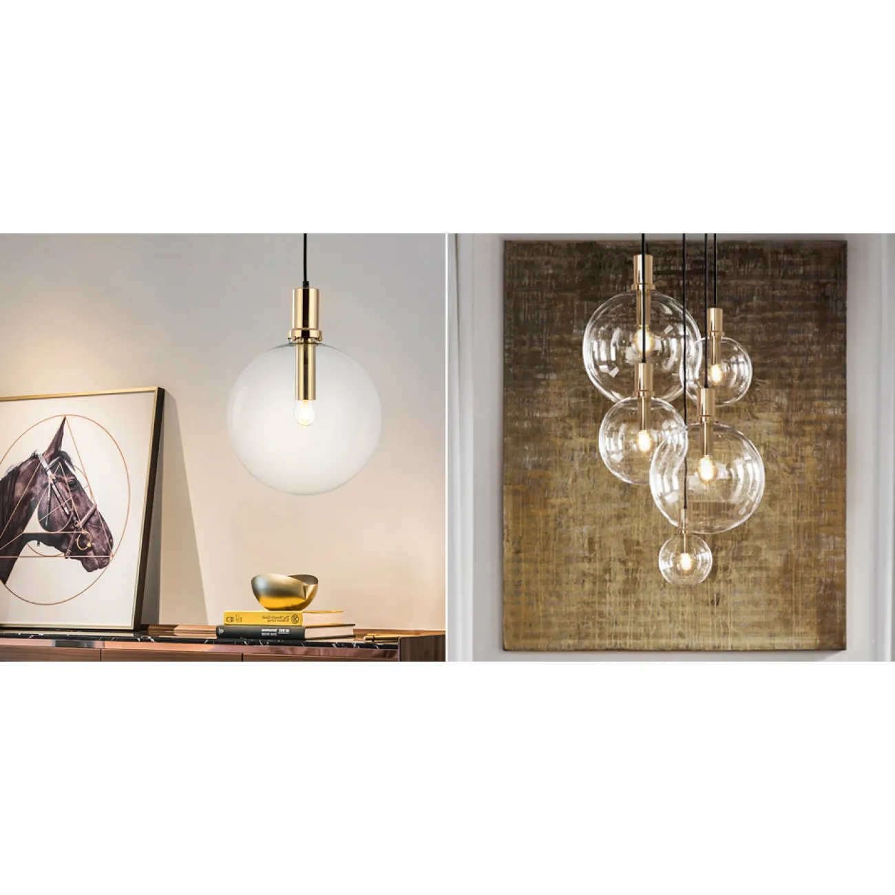 Подвесной светильник Glass Globe Gold от LaLume