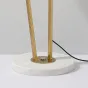 Серия напольных ламп в виде комбинации прямоугольной стойки с LED-подсветкой и предметной полочки из металла и мрамора RICARDA A Black