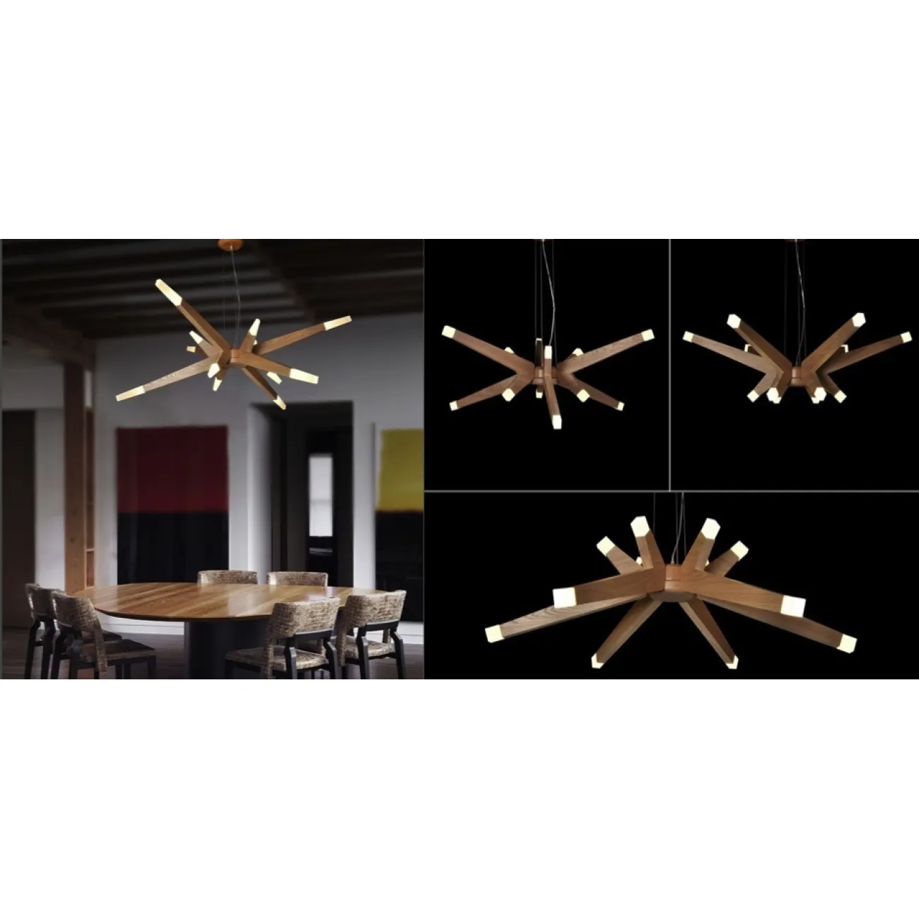 Люстра Wooden Glowworm Star от LaLume