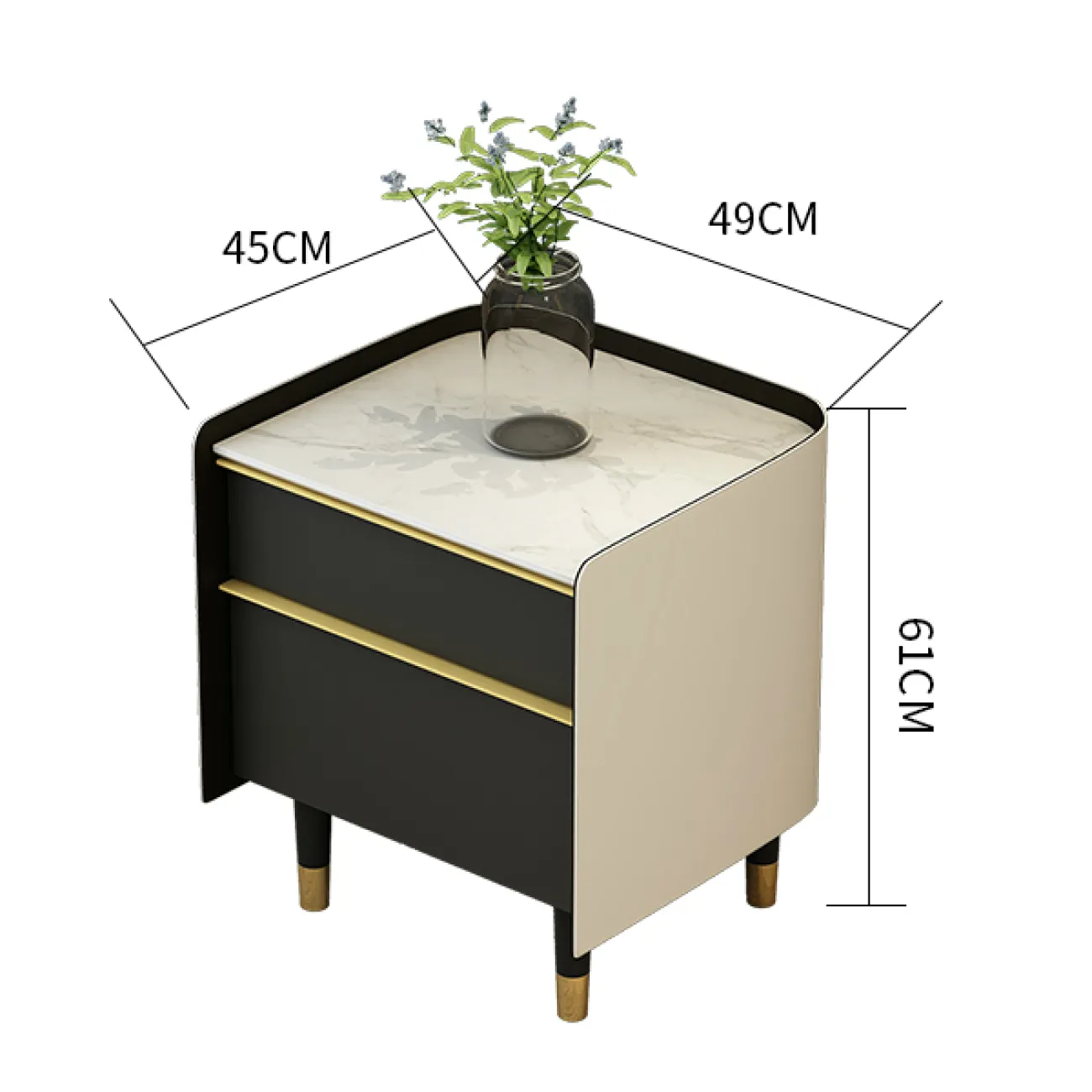 Дизайнерская прикроватная тумба - LaLume-TT00142