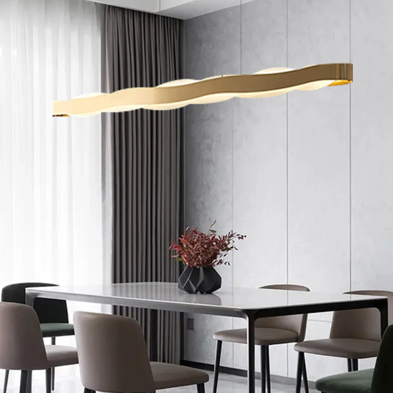 Подвесной светильник MALIKA LONG L120 Black от ImperiumLoft