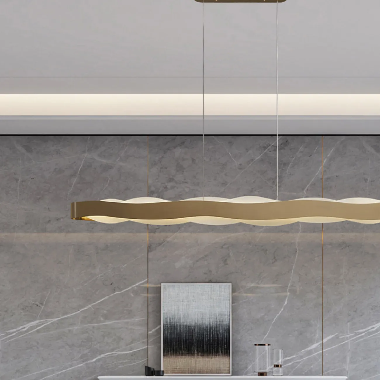 Подвесной светильник MALIKA LONG L120 Brass от ImperiumLoft