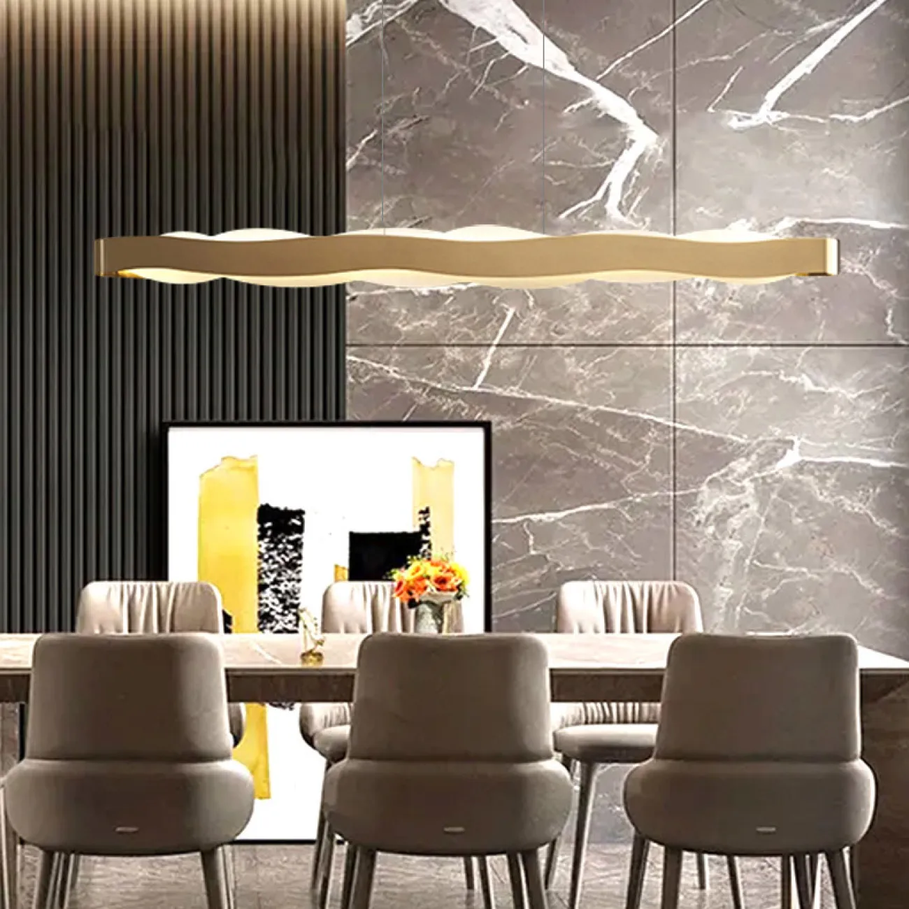 Подвесной светильник MALIKA LONG L120 Brass от ImperiumLoft