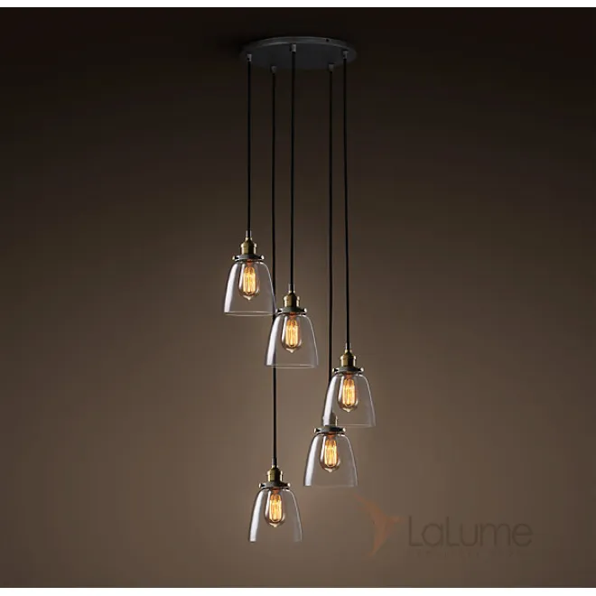 Подвесной светильник Loft Clear Glass Cloche 5 от LaLume