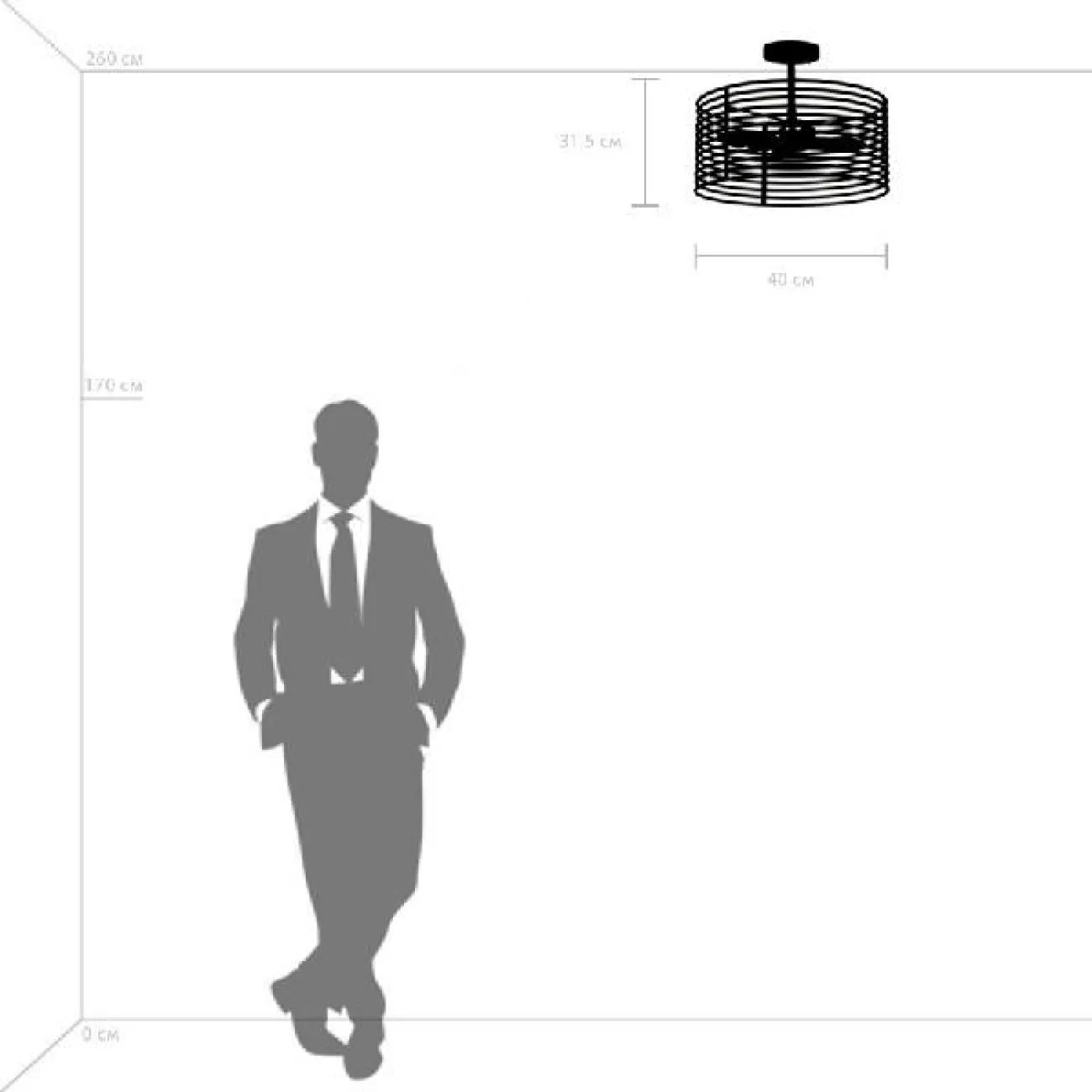 Потолочная люстра TAFSEG B от ImperiumLoft