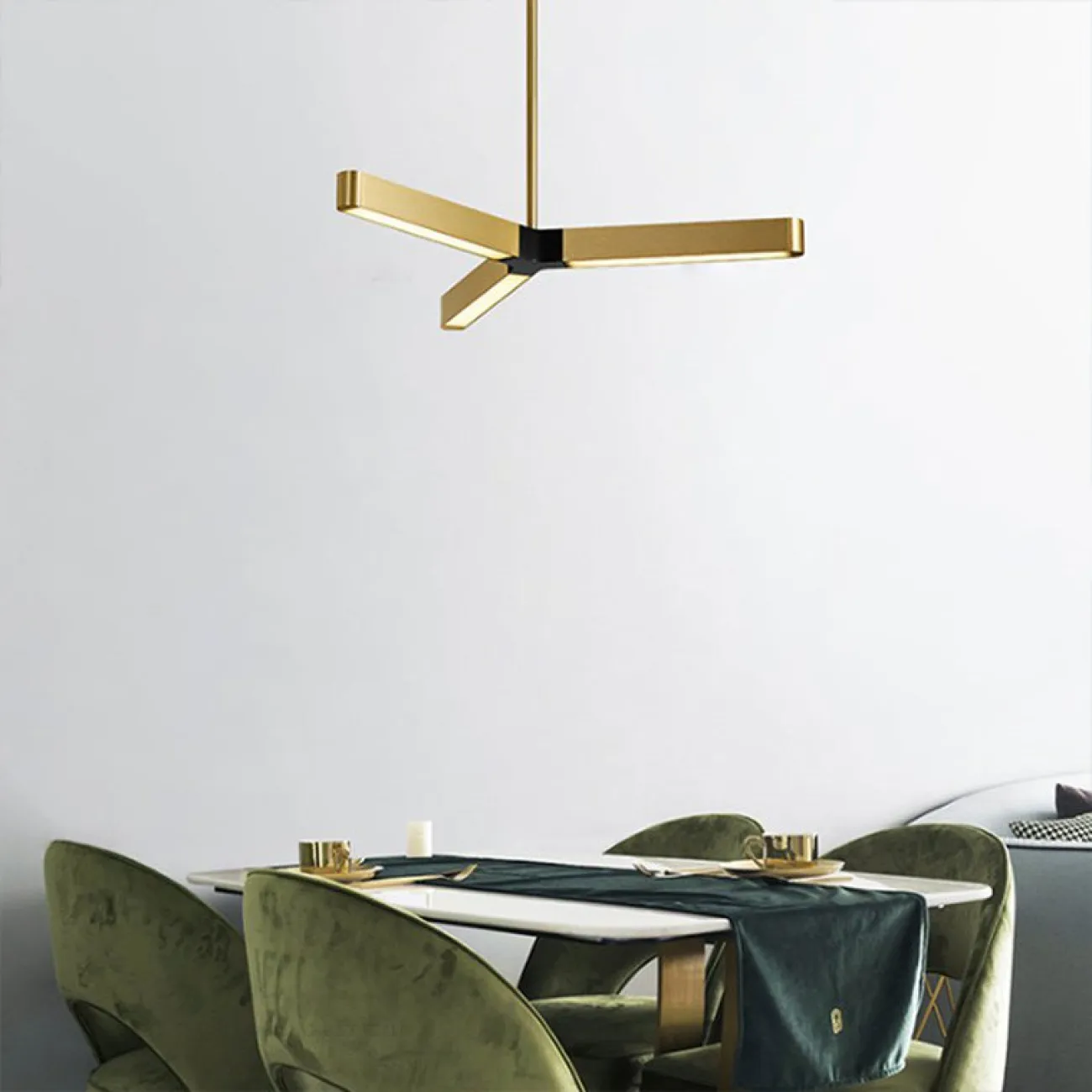 Подвесная люстра CROSS A Золото от ImperiumLoft