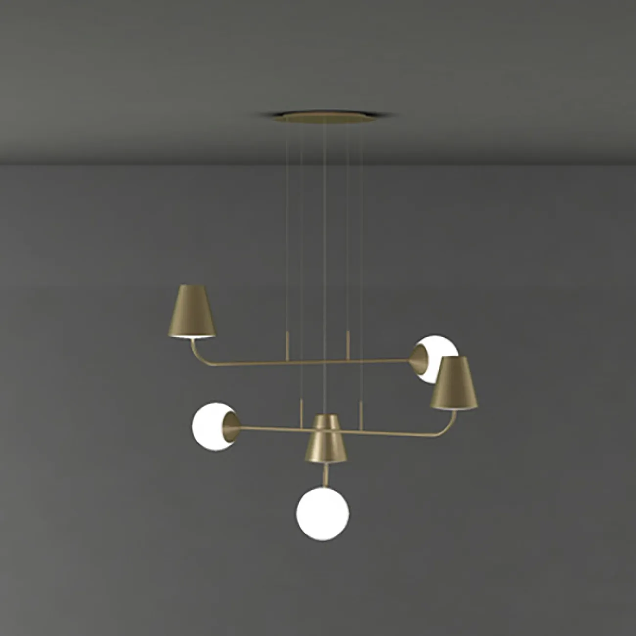 Подвесная люстра MONIKA Nickel от ImperiumLoft