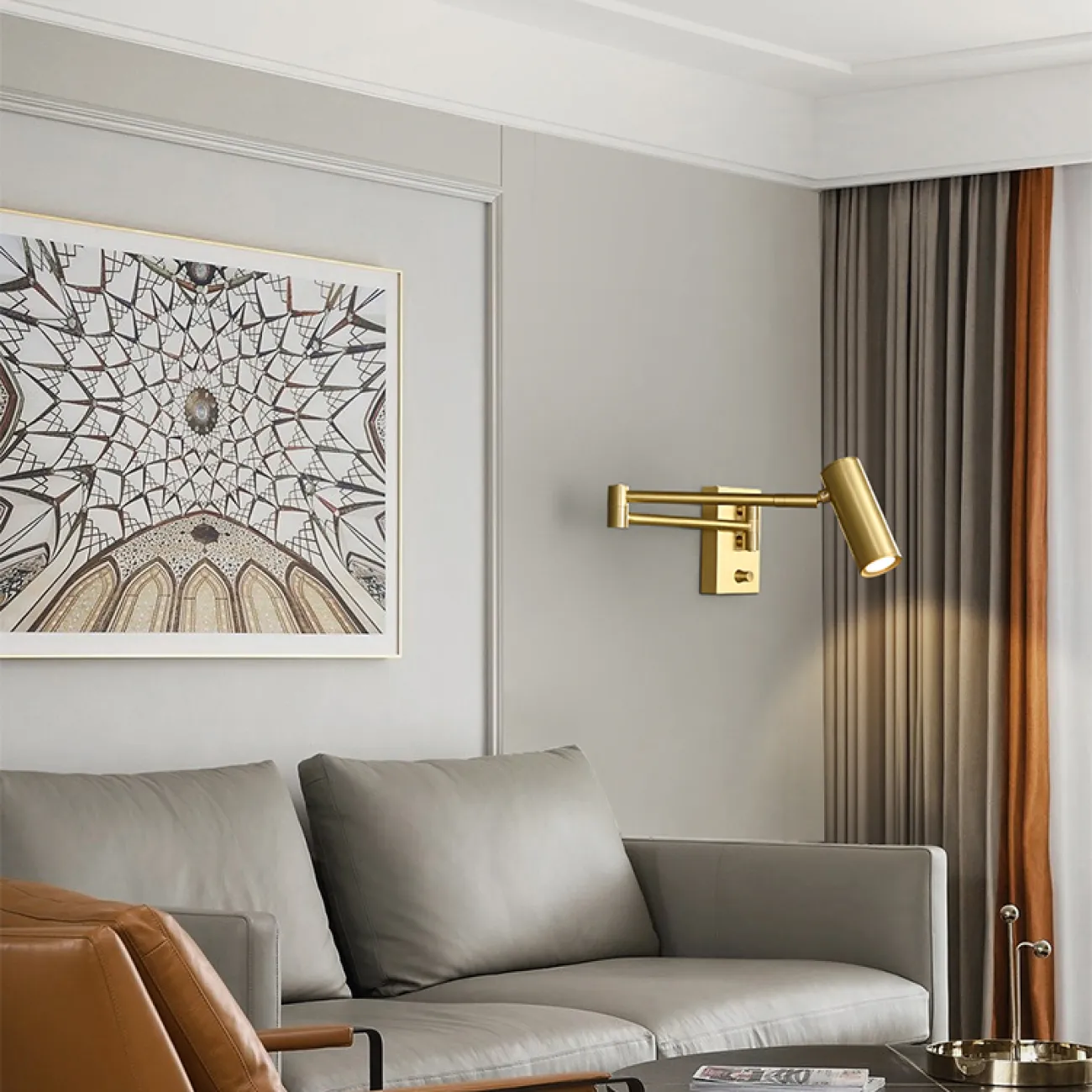 Серия настенных светодиодных светильников с поворотным цилиндрическим спотом на шарнирном кронштейне BOTVID Black 4000К