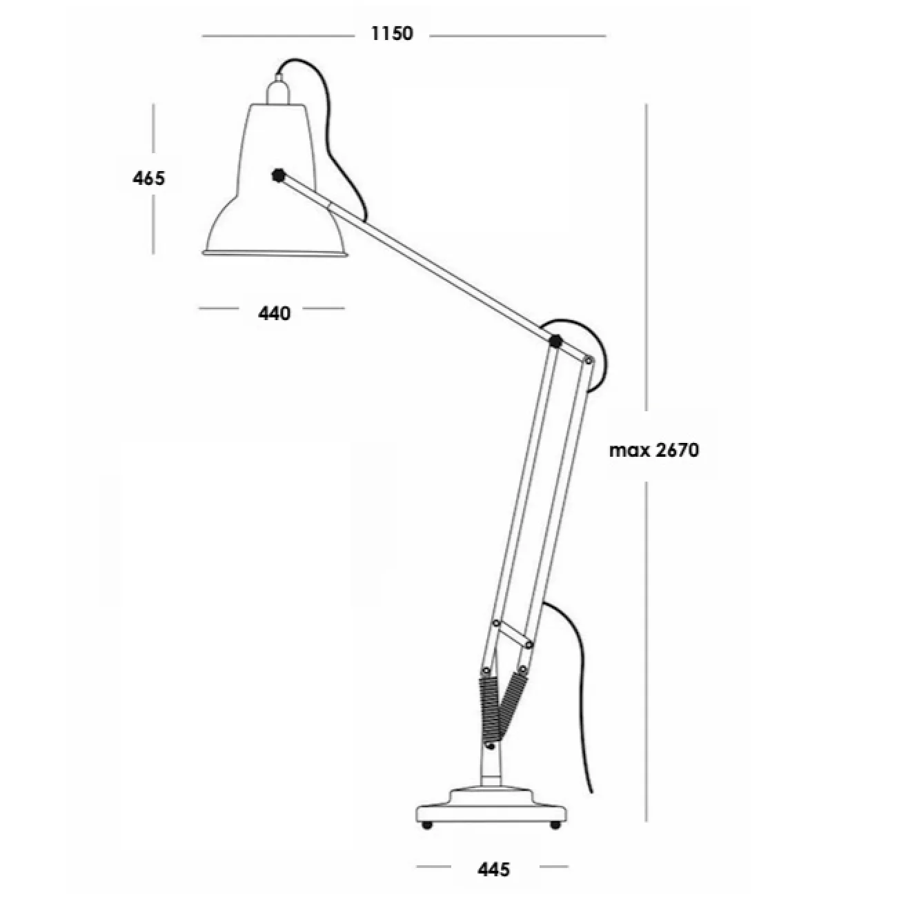 Напольная лампа Anglepoise Giant 1227 Floor Lamp designed by George Carwardine		 in 1932 от LaLume