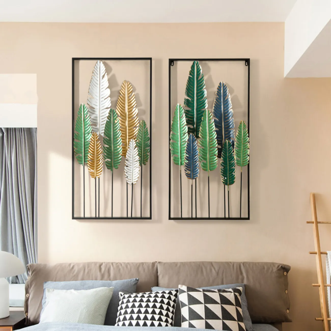 Настенный декор листья в рамке LaLume-KKK00137