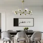 Люстра на штанге MARINE D104 12 lamps Gold/Blue от ImperiumLoft